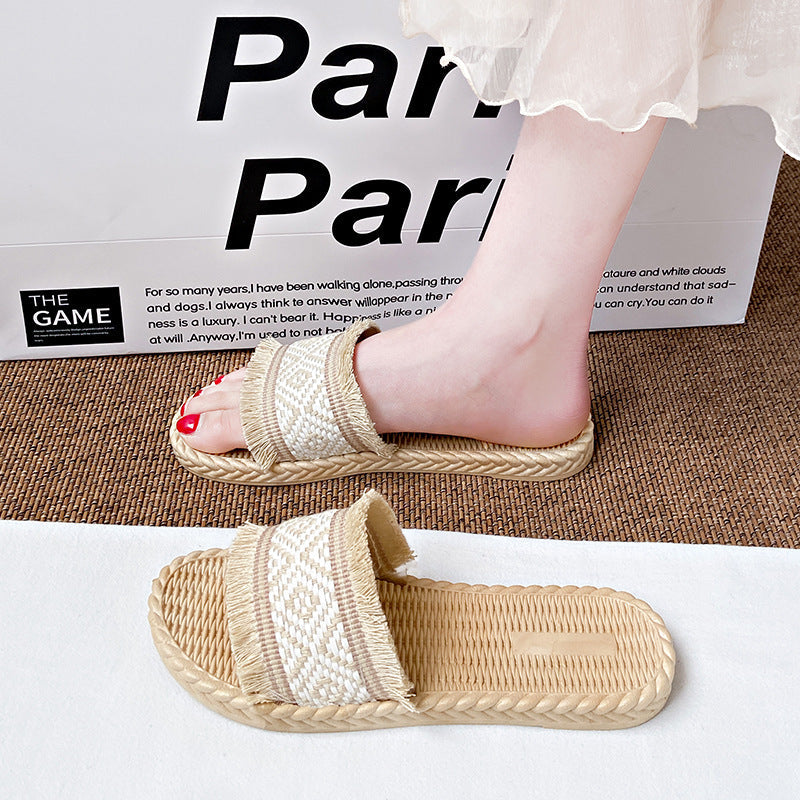 Mules tressées pour femme