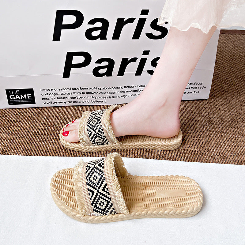 Mules tressées pour femme