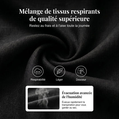 Robe Boutonnée en Lin à Poches